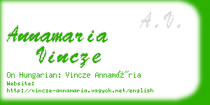 annamaria vincze business card